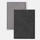 Schwarzes Marmormuster Rechteck Magnet Stylisches (Vorderseite/Rückseite)