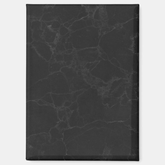 Schwarzes Marmormuster Rechteck Magnet Stylisches (Vorderseite)