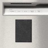 Schwarzes Marmormuster Rechteck Magnet Stylisches (In Situ (Geschirrspüler))