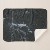 Schwarzes Marmormuster Sherpadecke (Vorderseite (Horizontal))