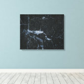 Schwarzes Marmorsteinmuster Leinwanddruck (Insitu (Holzboden))