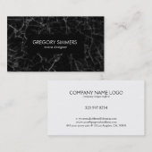 Schwarzes Marmorsteinmuster Visitenkarte (Vorne/Hinten)