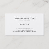 Schwarzes Marmorsteinmuster Visitenkarte (Rückseite)