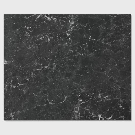 Schwarzes Marmorvenenmuster Geschenkpapier (Flach)