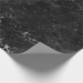 Schwarzes Marmorvenenmuster Geschenkpapier (Ecke)