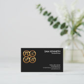 Schwarzes Mathe-schimmernder Visitenkarte (Stehend Vorderseite)