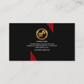 Schwarzes Mathe-schimmernder Visitenkarte (Rückseite)