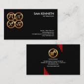 Schwarzes Mathe-schimmernder Visitenkarte (Vorne/Hinten)