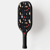 Schwarzes medizinisches Muster Pickleball Schläger (Links)