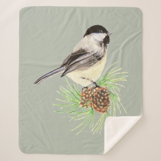 Schwarzes Meer Chickadee Vogelwelt Sherpadecke (Vorderseite)