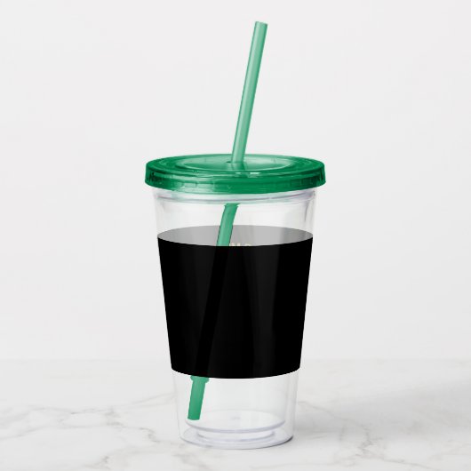 Schwarzes mehrfarbiges - etikettieren Sie mich Acryltrinkbecher (Rückseite)