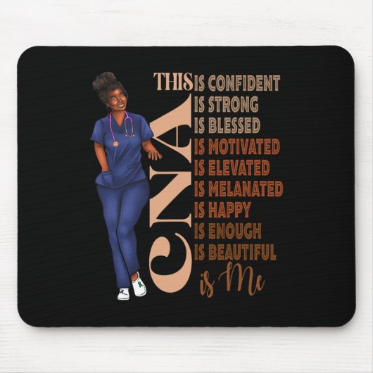 Schwarzes Melanin Cna Afrika Schwarze Geschichte M Mousepad (Vorne)