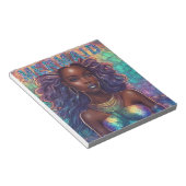 Schwarzes Mermaid Notepad Notizblock (angewinkelt)