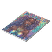 Schwarzes Mermaid Notepad Notizblock (Rotiert)