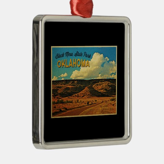 Schwarzes Mesa Oklahoma Ornament Aus Metall (Rechts)
