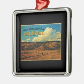 Schwarzes Mesa Oklahoma Ornament Aus Metall (Links)