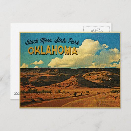 Schwarzes Mesa Oklahoma Postkarte (Vorne/Hinten)