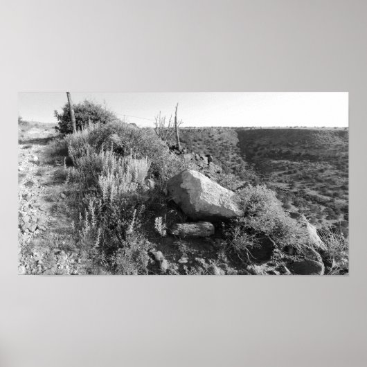 Schwarzes Mesa Plateau betreten (Farbdesaturierung Poster (Vorne)