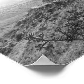 Schwarzes Mesa-Plateau (Farbe desaturiert) Poster (Ecke)