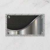 Schwarzes Mesh | Metallschrauben | Stahl Visitenkarte (Rückseite)