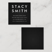 Schwarzes Mesh Quadratische Visitenkarte (Vorne/Hinten)