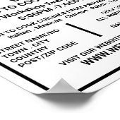 Schwarzes Messer, Gourmet, Werbung für Kochkurse Poster (Ecke)