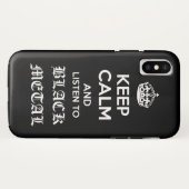 Schwarzes Metall Case-Mate iPhone Hülle (Rückseite (Horizontal))