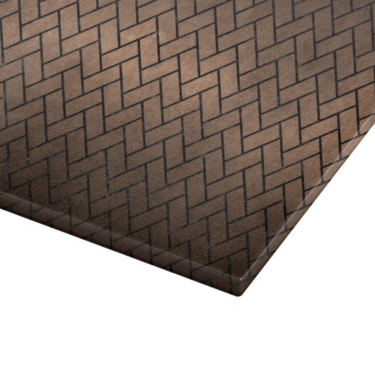 SCHWARZES METALL DES MARMOR-BRICK2 U. DER BRONZE SCHNEIDEBRETT (Ecke)