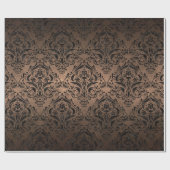 SCHWARZES METALL DES MARMOR-DAMASK1 U. DER BRONZE GESCHENKPAPIER (Flach)