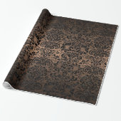 SCHWARZES METALL DES MARMOR-DAMASK2 U. DER BRONZE GESCHENKPAPIER (Ungerollt)