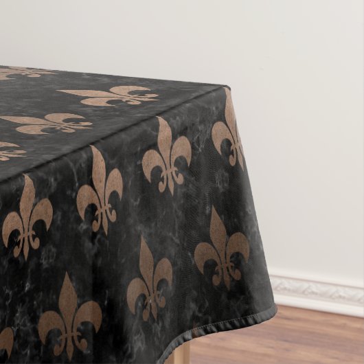 SCHWARZES METALL DES MARMOR-ROYAL1 U. DER BRONZE TISCHDECKE (Beispiel)