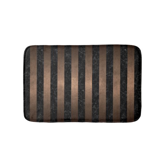 SCHWARZES METALL DES MARMOR-STRIPES1 U. DER BRONZE BADEMATTE (Vorderseite)