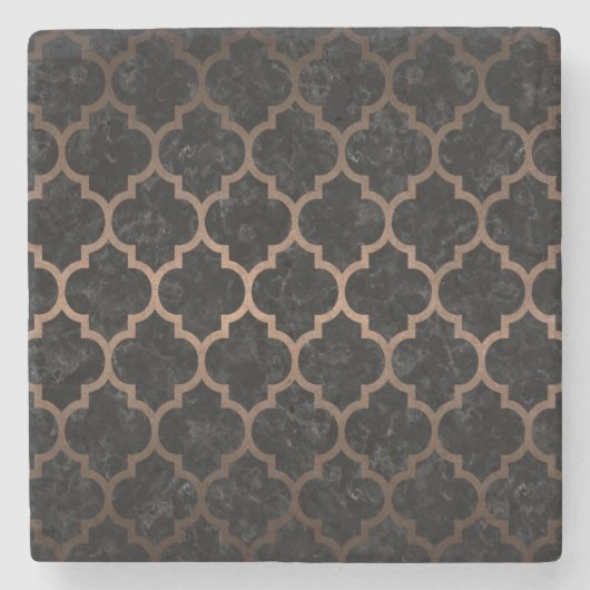 SCHWARZES METALL DES MARMOR-TILE1 U. DER BRONZE STEINUNTERSETZER (Vorderseite)