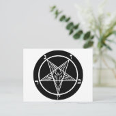 schwarzes Metall, dunkler Baphomet! Postkarte (Stehend Vorderseite)
