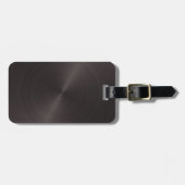 Schwarzes Metall Gepäckanhänger (Vorderseite horizontal)