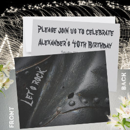 Schwarzes Metall-Minimalisten-Party Einladung