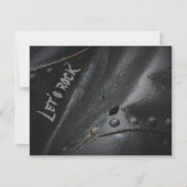 Schwarzes Metall-Minimalisten-Party Einladung (Vorderseite)