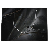 Schwarzes Metall-Minimalisten-Party Große Geschenktüte (Vorderseite)