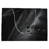 Schwarzes Metall-Minimalisten-Party Große Geschenktüte (Rückseite)