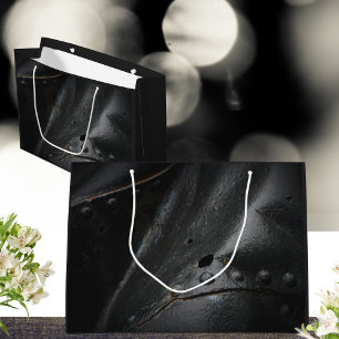 Schwarzes Metall-Minimalisten-Party Große Geschenktüte