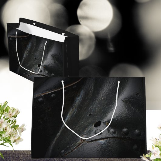 Schwarzes Metall-Minimalisten-Party Große Geschenktüte