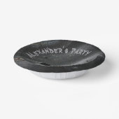 Schwarzes Metall-Minimalisten-Party Pappteller (Gewinkelt)