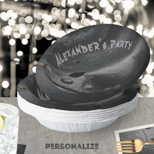 Schwarzes Metall-Minimalisten-Party Pappteller