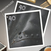 Schwarzes Metall-Minimalisten-Party Serviette