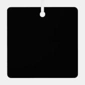 Schwarzes Metall-Quadrat Ornament Aus Metall (Vorderseite)