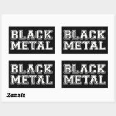 Schwarzes Metall Rechteckiger Aufkleber (Blatt)