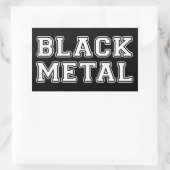 Schwarzes Metall Rechteckiger Aufkleber (Tasche)