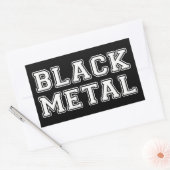Schwarzes Metall Rechteckiger Aufkleber (Umschlag)