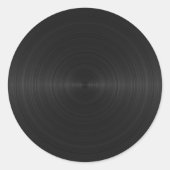 Schwarzes Metall Runder Aufkleber (Vorderseite)