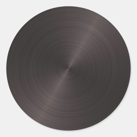 Schwarzes Metall Runder Aufkleber (Vorderseite)